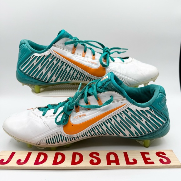 Nike Vapor Carbon Elite 2.0 2014 TD Cleats Miami Dolphins 657441-117 Men’s Sz 13 - Picture 2 of 12